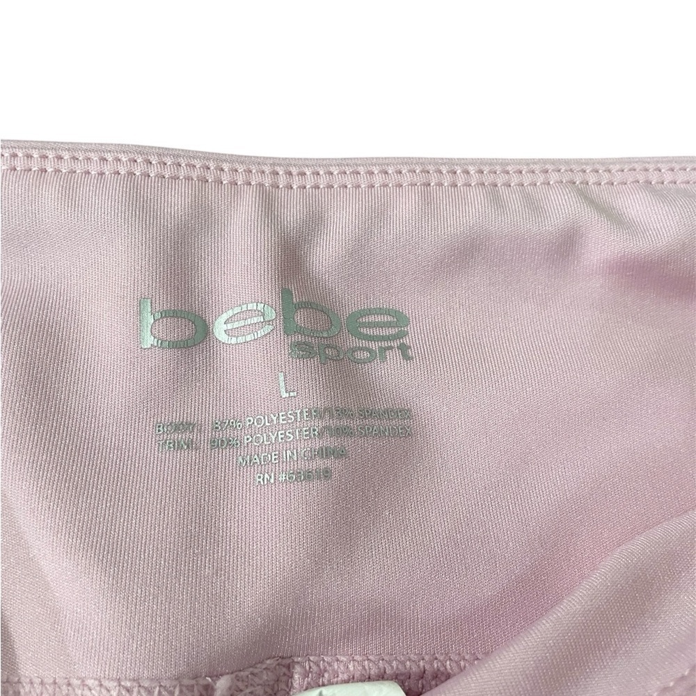 Bebe Sports Women Pink Leggings Size Large - Picture 3 of 5